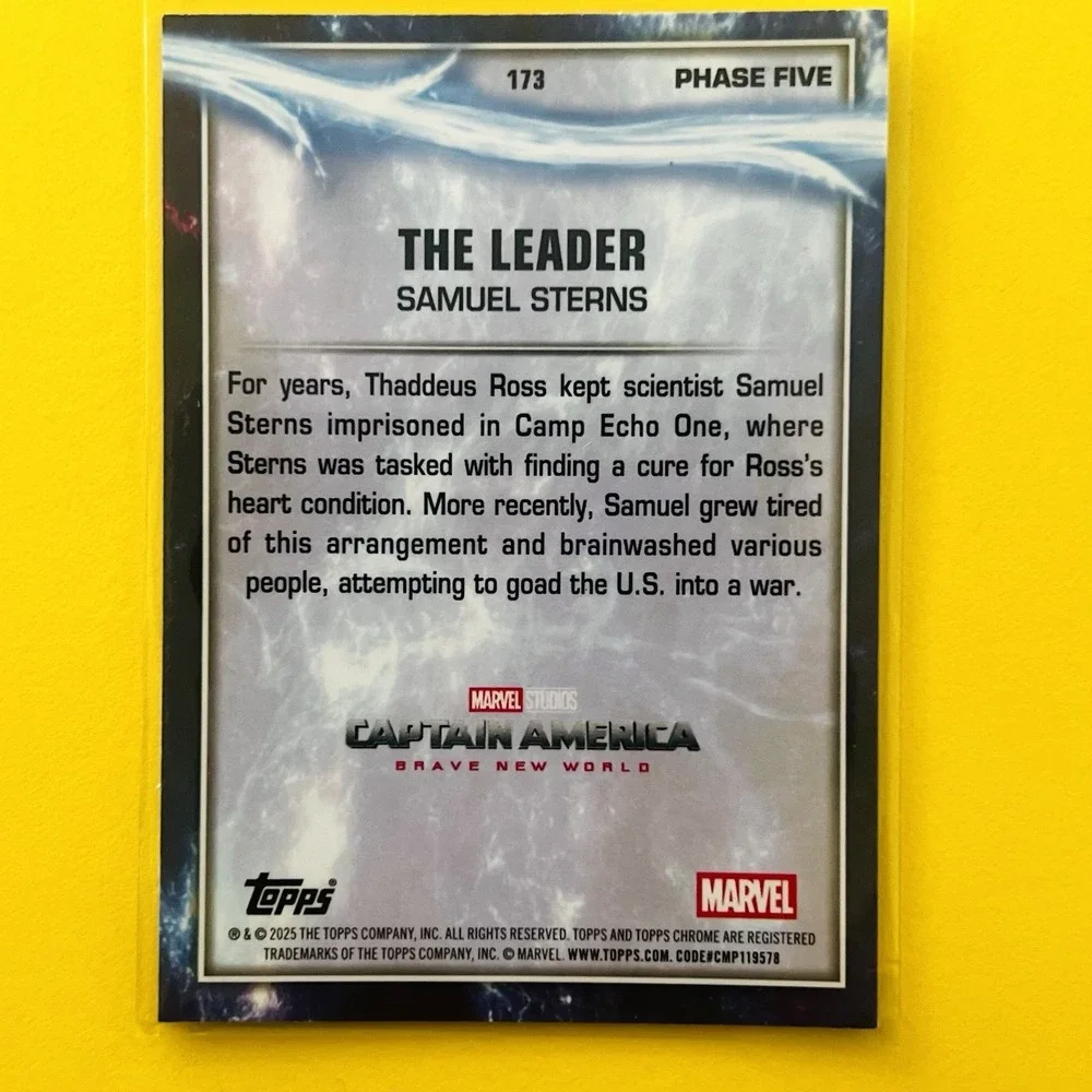2025 Topps‎ Chrome Marvel - The Leader Samuel Sterns #173 Phase Five